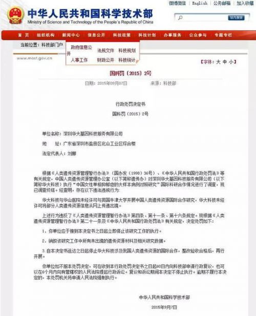 華大基因、藥明康德雙雙被罰 這回被罰是因為這些事兒