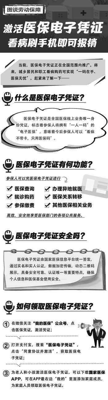 激活醫(yī)保電子憑證看病刷手機即可報銷