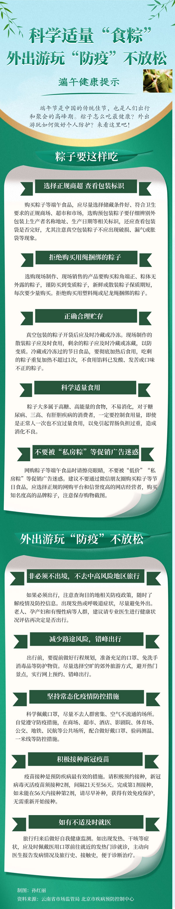 端午健康提示：科學適量“食粽”外出游玩個人“防疫”要做好