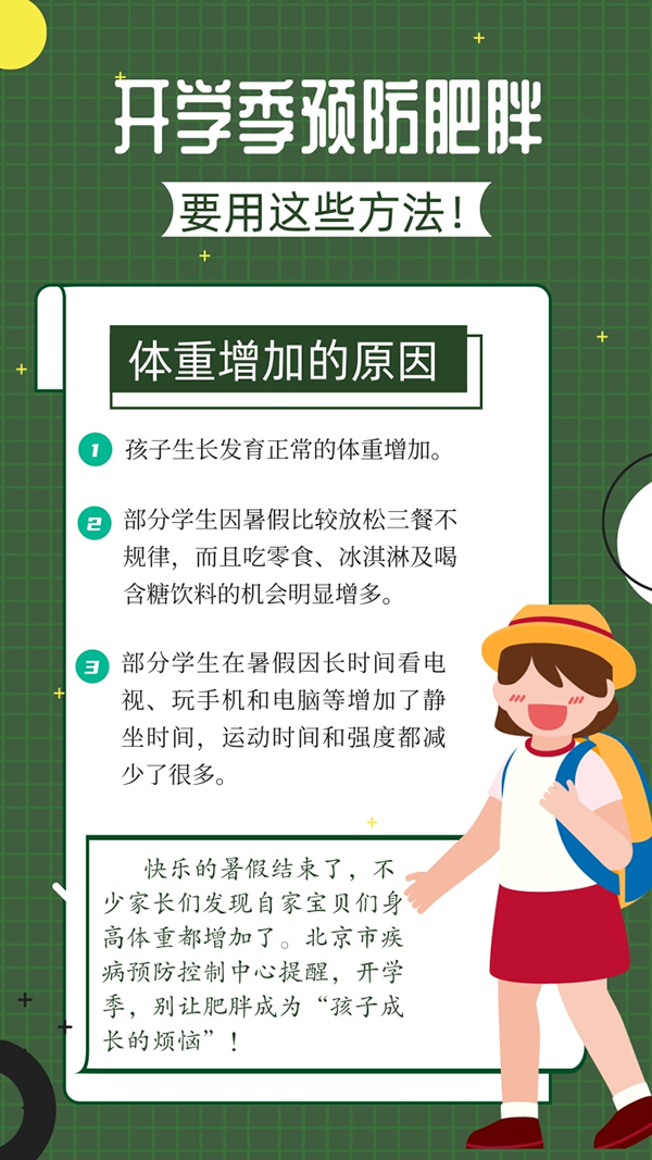 開學(xué)季預(yù)防肥胖要用這些方法！