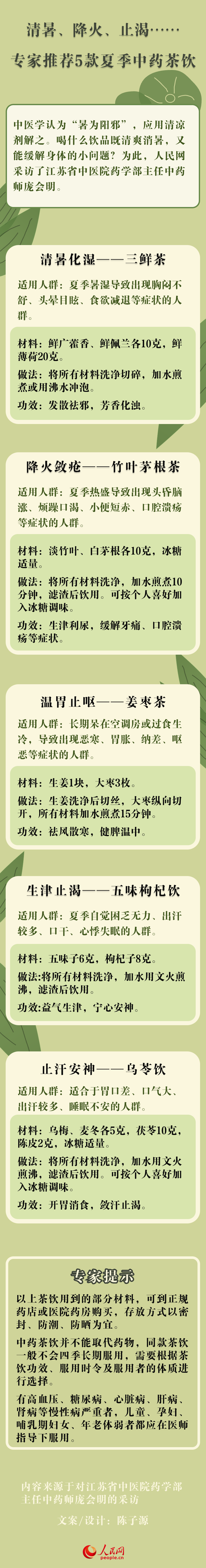 清暑、降火、止渴……專家推薦5款夏季中藥茶飲