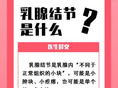 讀懂乳腺結(jié)節(jié)報告 出現(xiàn)這些指征需警惕