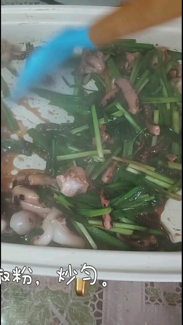 韭菜魷魚須的做法-咸鮮味炒菜譜