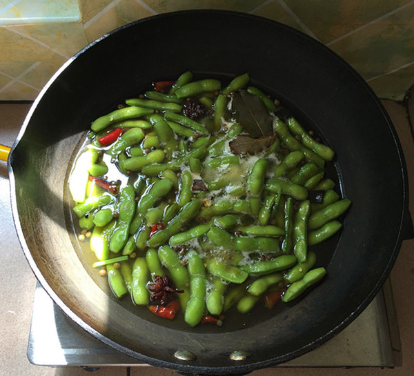 五香毛豆的做法-五香味煮菜譜