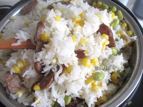 香腸玉米青豆飯的做法-咸鮮味蒸菜譜-易網健康養生網 香腸玉米青豆飯的做法-咸鮮味蒸菜譜