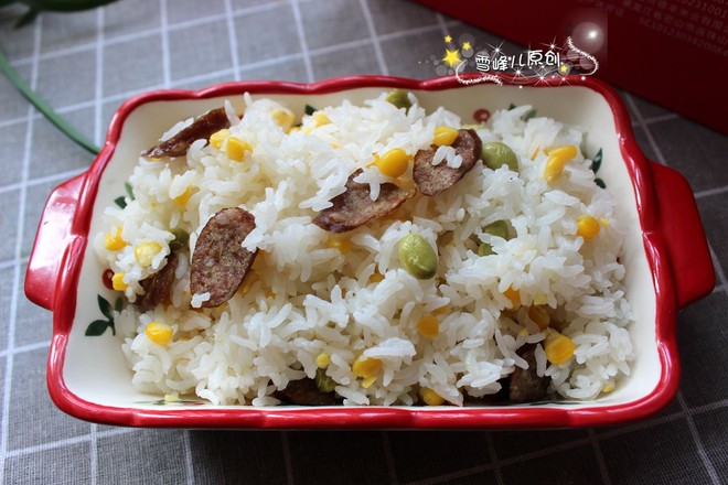 香腸玉米青豆飯的做法-咸鮮味蒸菜譜-易網健康養生網 香腸玉米青豆飯的做法-咸鮮味蒸菜譜
