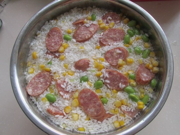 香腸玉米青豆飯的做法-咸鮮味蒸菜譜-易網健康養生網 香腸玉米青豆飯的做法-咸鮮味蒸菜譜