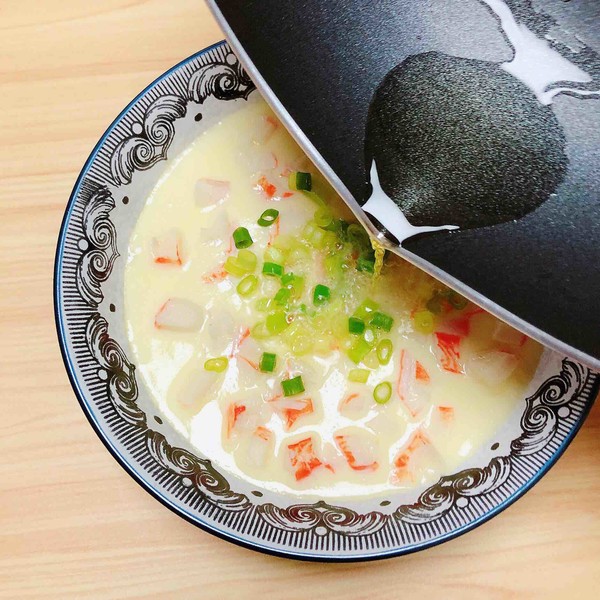 豆漿蟹柳蒸水蛋(經典家常粵菜)的做法-咸鮮味蒸菜譜-易網健康養生網 豆漿蟹柳蒸水蛋(經典家常粵菜)的做法-咸鮮味蒸菜譜