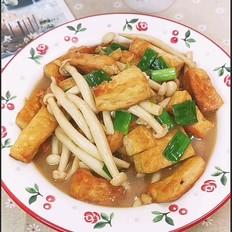 白玉菇燜豆腐的做法-咸鮮味燜菜譜