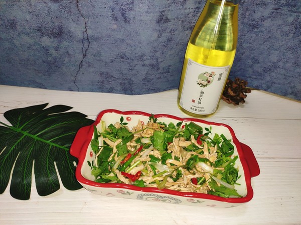 油茶籽油拌雞絲的做法-麻辣味拌菜譜
