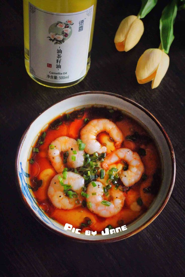 蝦仁蒸蛋羹#德喜茶油#的做法-家常味蒸菜譜