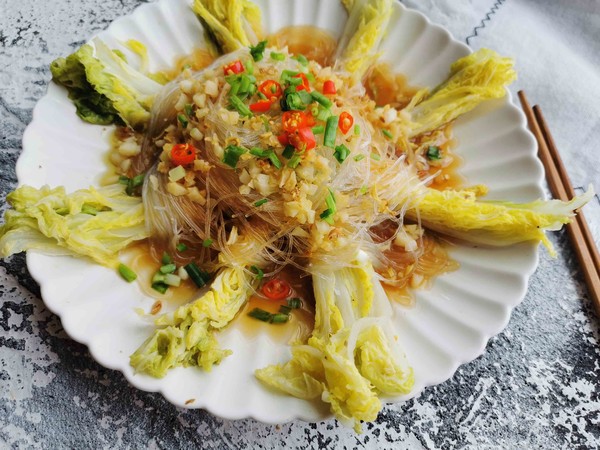 蒜蓉粉絲蒸娃娃菜的做法-蒜香味蒸菜譜
