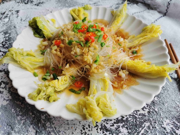 蒜蓉粉絲蒸娃娃菜的做法-蒜香味蒸菜譜