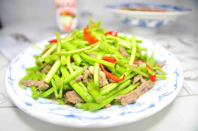 蘆蒿炒肉絲的做法-家常味炒菜譜