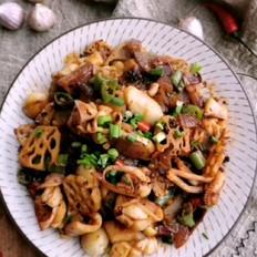 爆炒魷魚(yú)的做法-香辣味炒菜譜