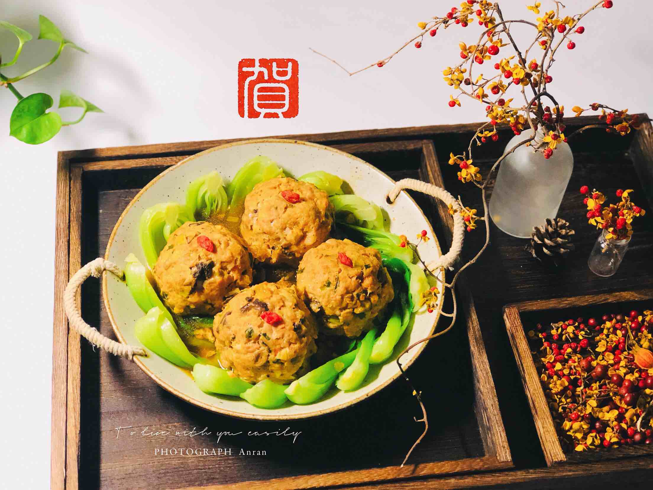 年夜飯之四喜丸子的做法-醬香味蒸菜譜-易網健康養生網 年夜飯之四喜丸子的做法-醬香味蒸菜譜