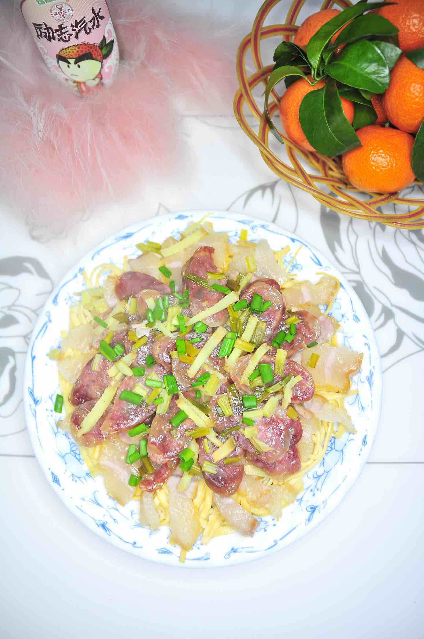 咸肉香腸蒸干絲的做法-咸鮮味蒸菜譜-易網健康養生網 咸肉香腸蒸干絲的做法-咸鮮味蒸菜譜