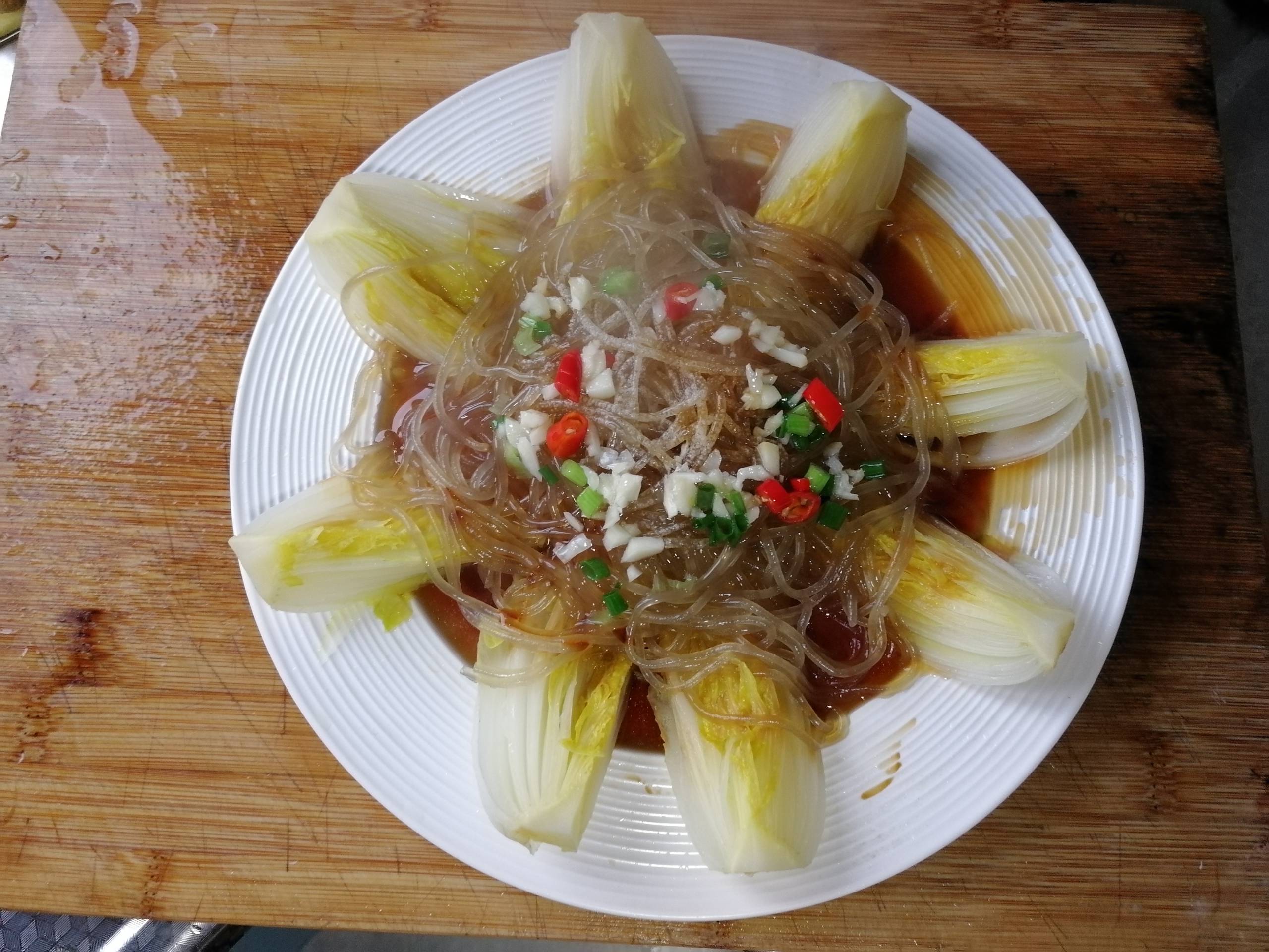 娃娃菜蒸粉絲的做法-咸鮮味蒸菜譜