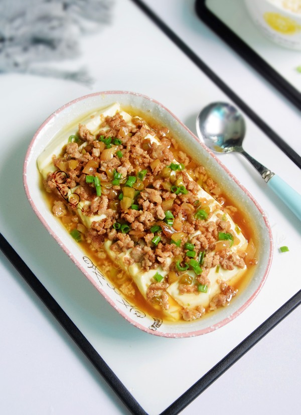 肉末榨菜蒸豆腐的做法-家常味蒸菜譜-易網健康養生網 肉末榨菜蒸豆腐的做法-家常味蒸菜譜