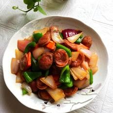 雜蔬炒純?nèi)饽c的做法-家常味炒菜譜