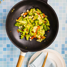 干貝炒西藍(lán)花的做法-家常味炒菜譜