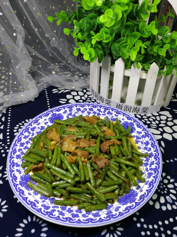 回鍋肉炒長豆角的做法-家常味炒菜譜