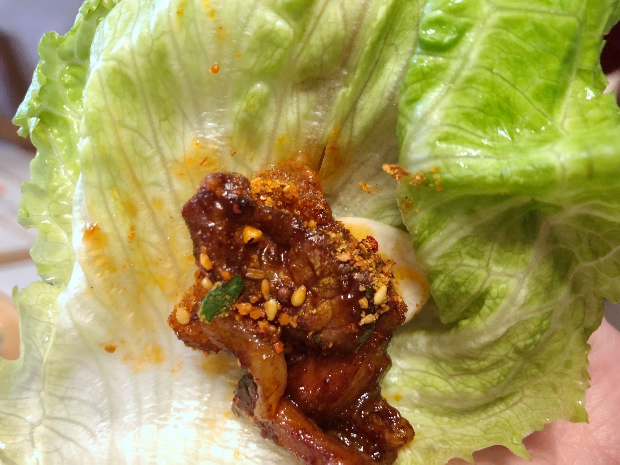 生菜包五花肉的做法-家常味煎菜譜