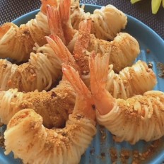 千絲萬(wàn)縷蝦的做法-咸鮮味炸菜譜