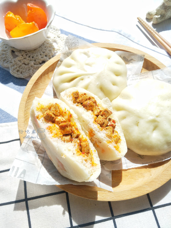 麻婆豆腐包子的做法-香辣味蒸菜譜