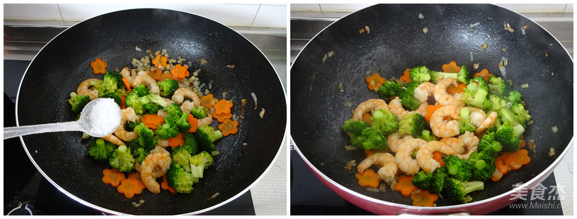 西藍花炒蝦仁的做法-咸鮮味炒菜譜