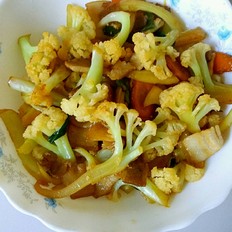 肉炒有機菜花的做法-家常味炒菜譜