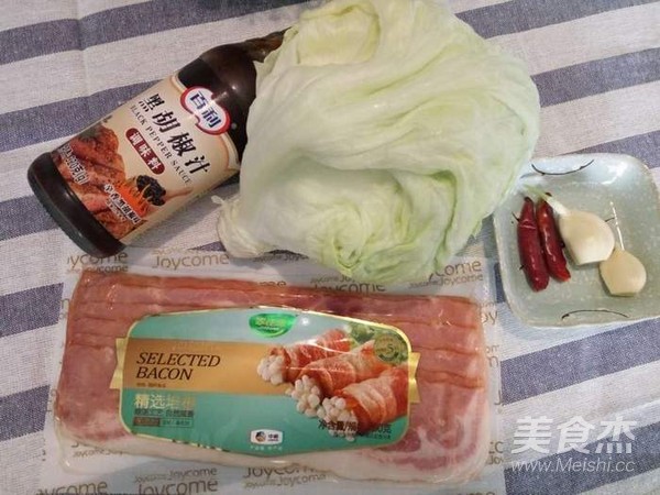 培根熗炒西生菜的做法-咸鮮味炒菜譜