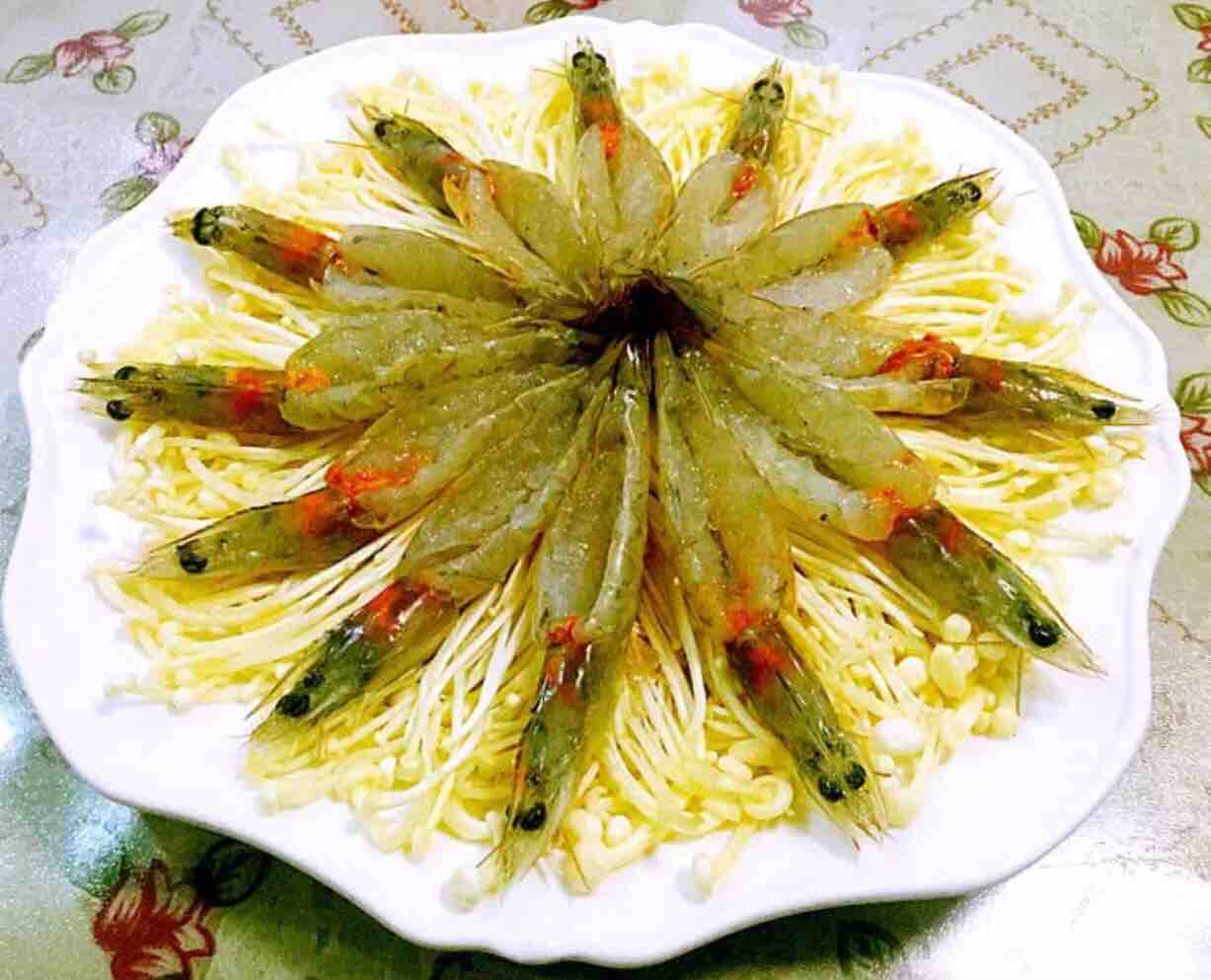 蒜蓉海蝦蒸金針菇的做法-家常味蒸菜譜-易網健康養生網 蒜蓉海蝦蒸金針菇的做法-家常味蒸菜譜
