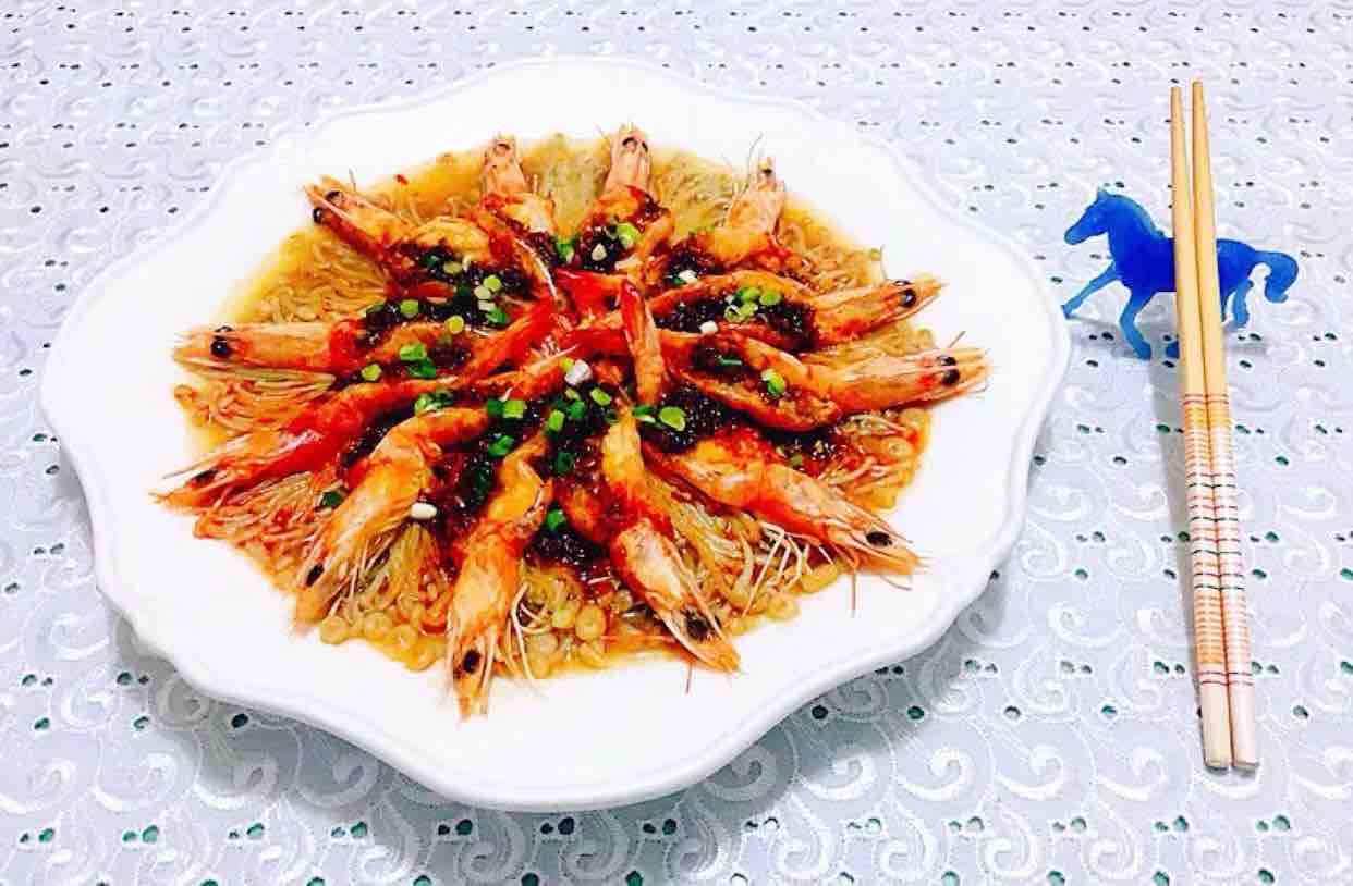 蒜蓉海蝦蒸金針菇的做法-家常味蒸菜譜-易網健康養生網 蒜蓉海蝦蒸金針菇的做法-家常味蒸菜譜