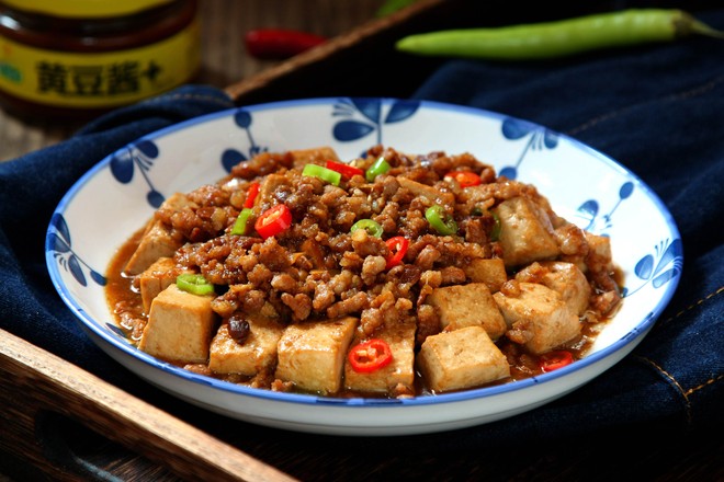 醬香肉末豆腐的做法-咸鮮味炒菜譜-易網健康養生網 醬香肉末豆腐的做法-咸鮮味炒菜譜
