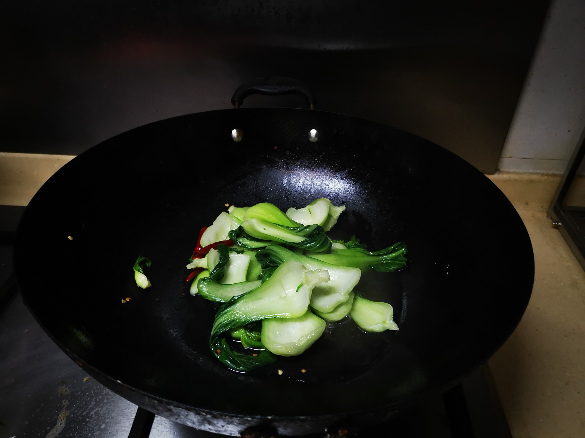 干椒炒小油菜的做法-家常味炒菜譜
