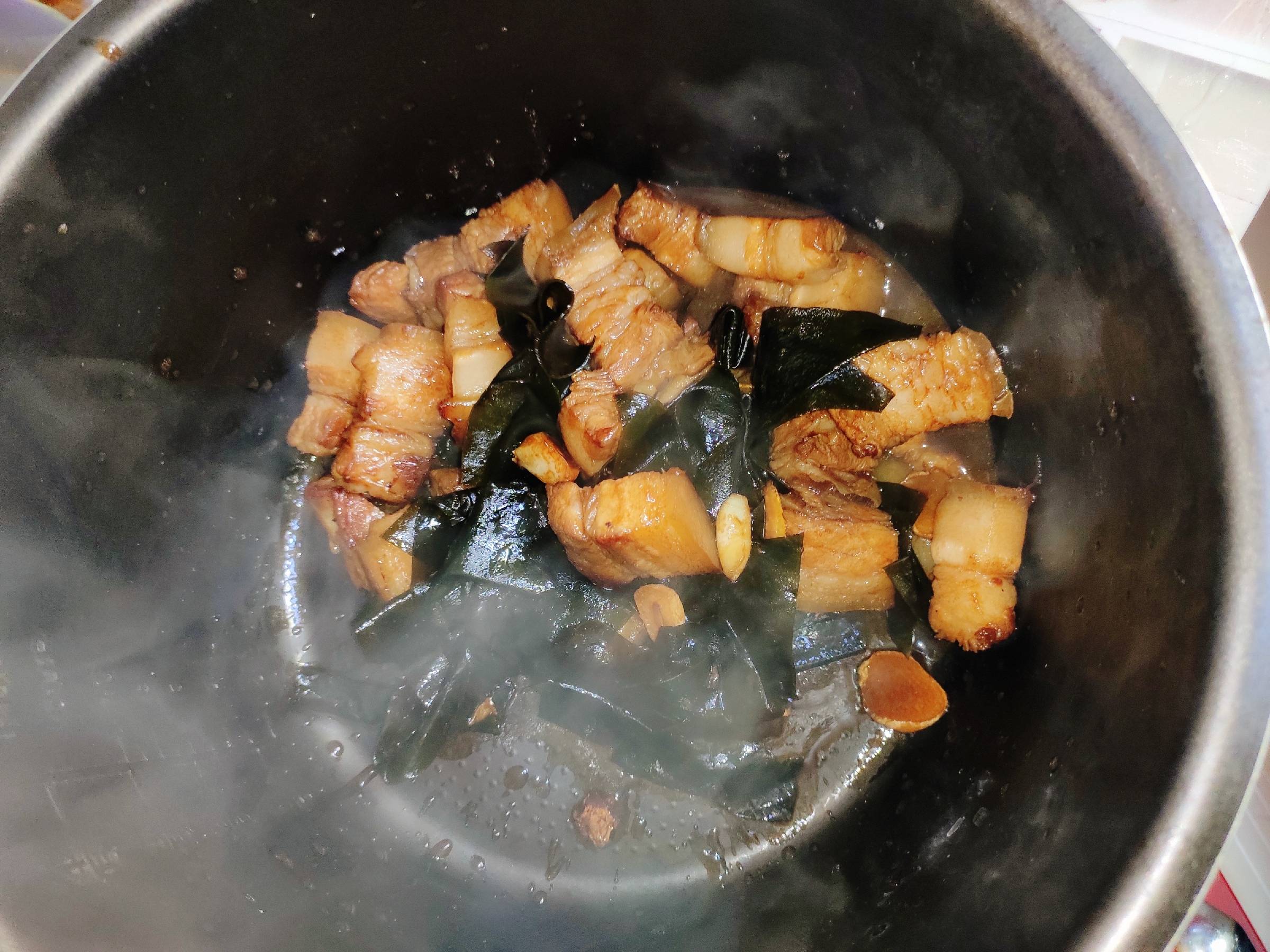 紅燒肉燉海帶的做法-咸鮮味燉菜譜