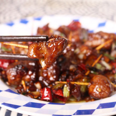 牙簽牛肉的做法-香辣味炒菜譜