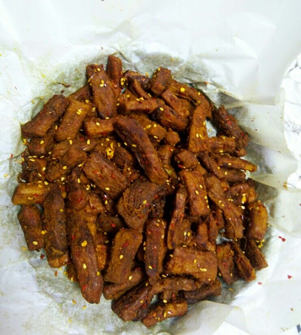 微波爐版香辣牛肉干的做法-香辣味烤菜譜