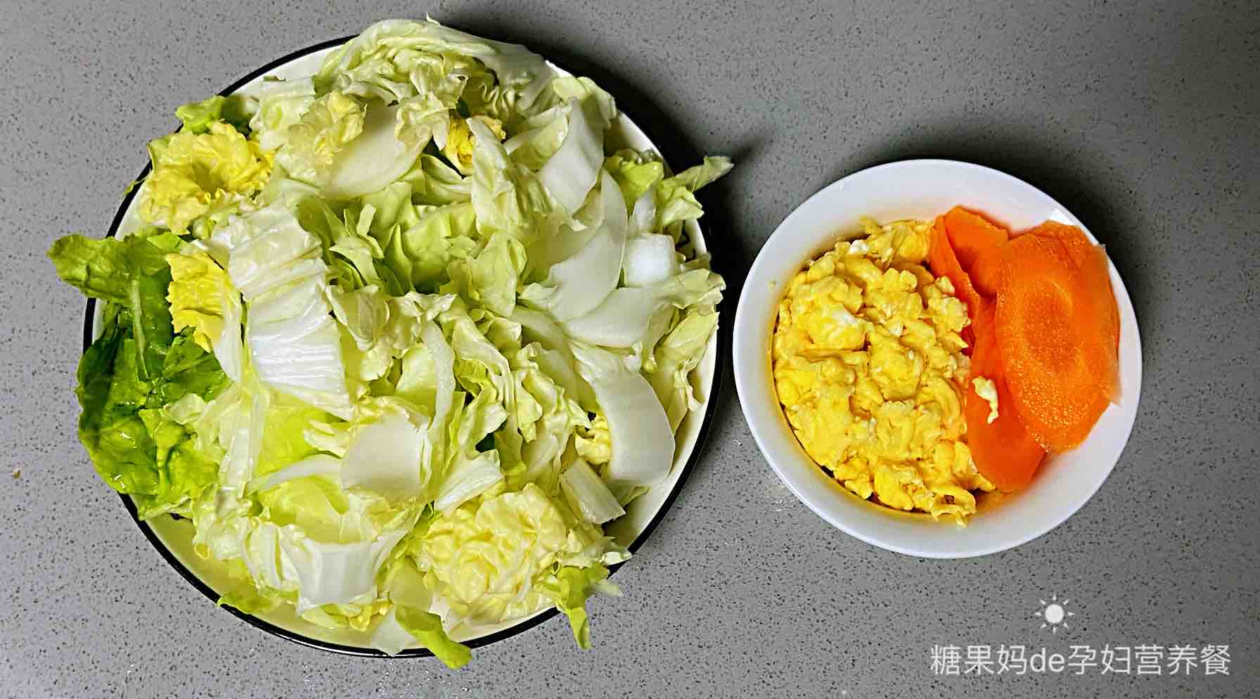 【孕婦食譜】小白菜炒雞蛋，清爽不油膩，營養(yǎng)又健康～的做法-家常味炒菜譜