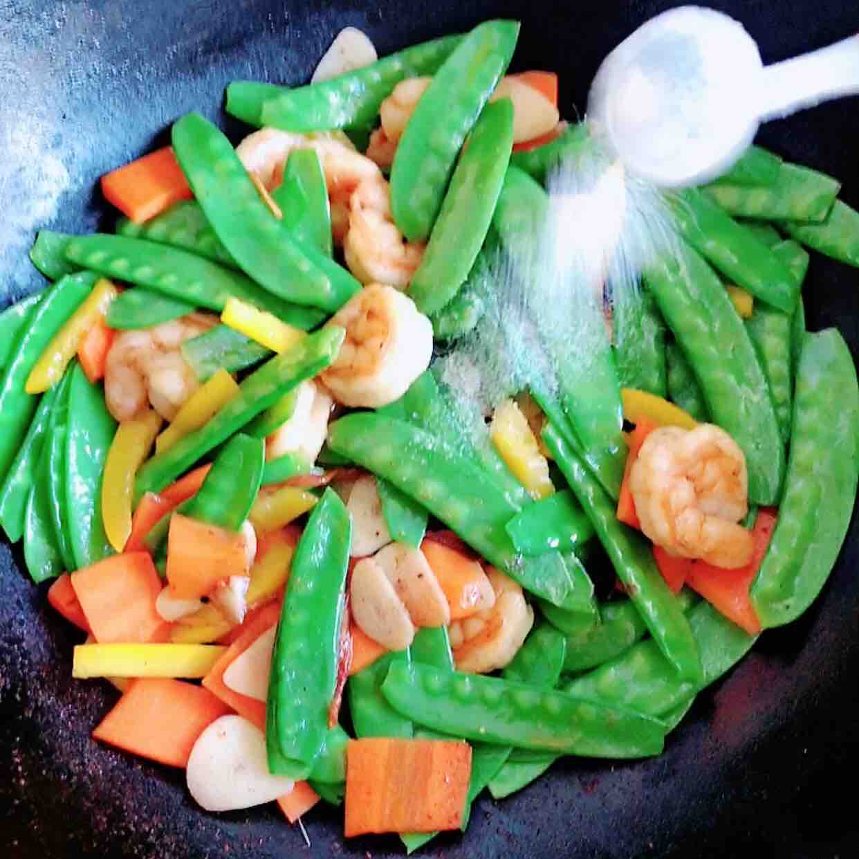 荷蘭豆炒蝦仁的做法-咸鮮味炒菜譜