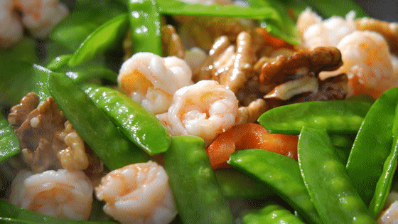 營養美味又健腦的小炒菜——核桃蝦仁炒荷蘭豆的做法-家常味炒菜譜