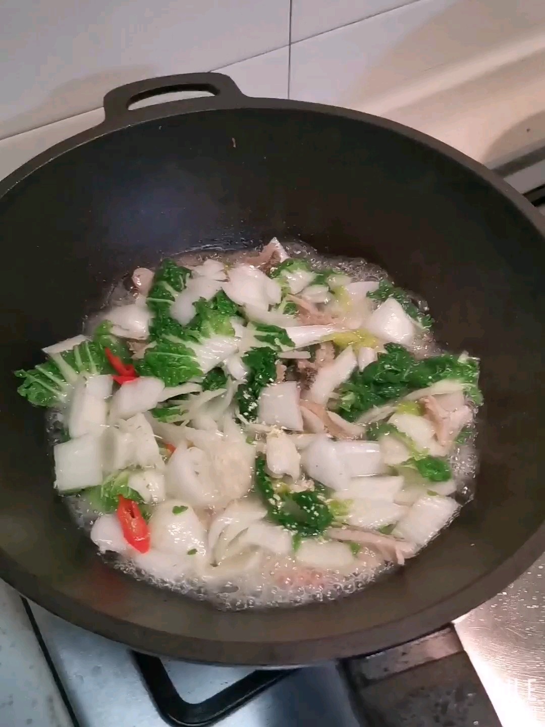 牛肚炒奶油白菜的做法-家常味炒菜譜