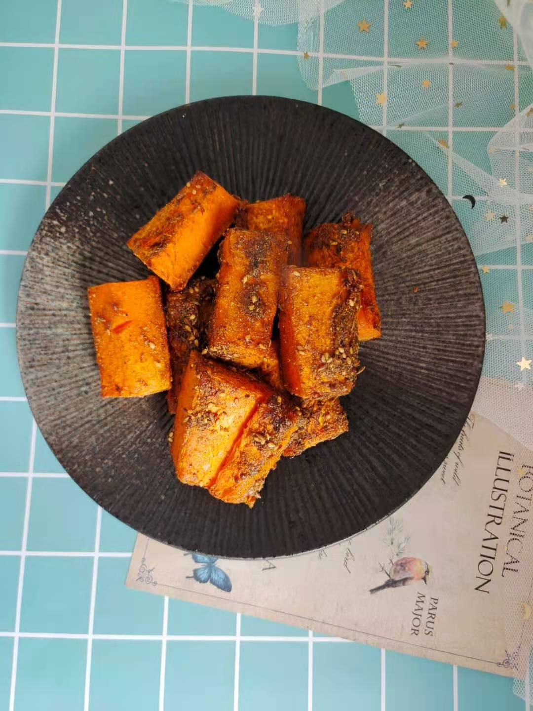 甜如蜜的燒烤風味烤南瓜的做法-家常味烤菜譜