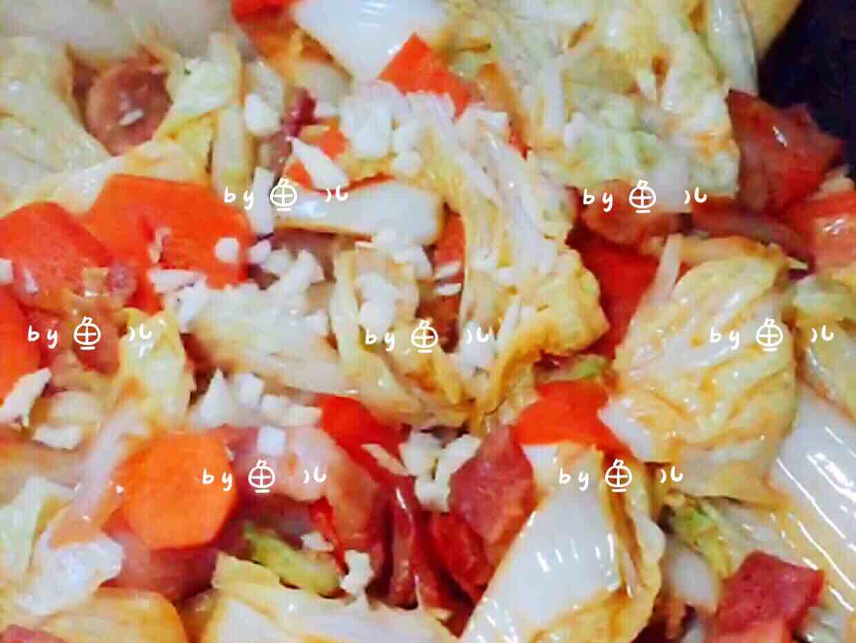 培根炒胡蘿卜白菜的做法-家常味炒菜譜