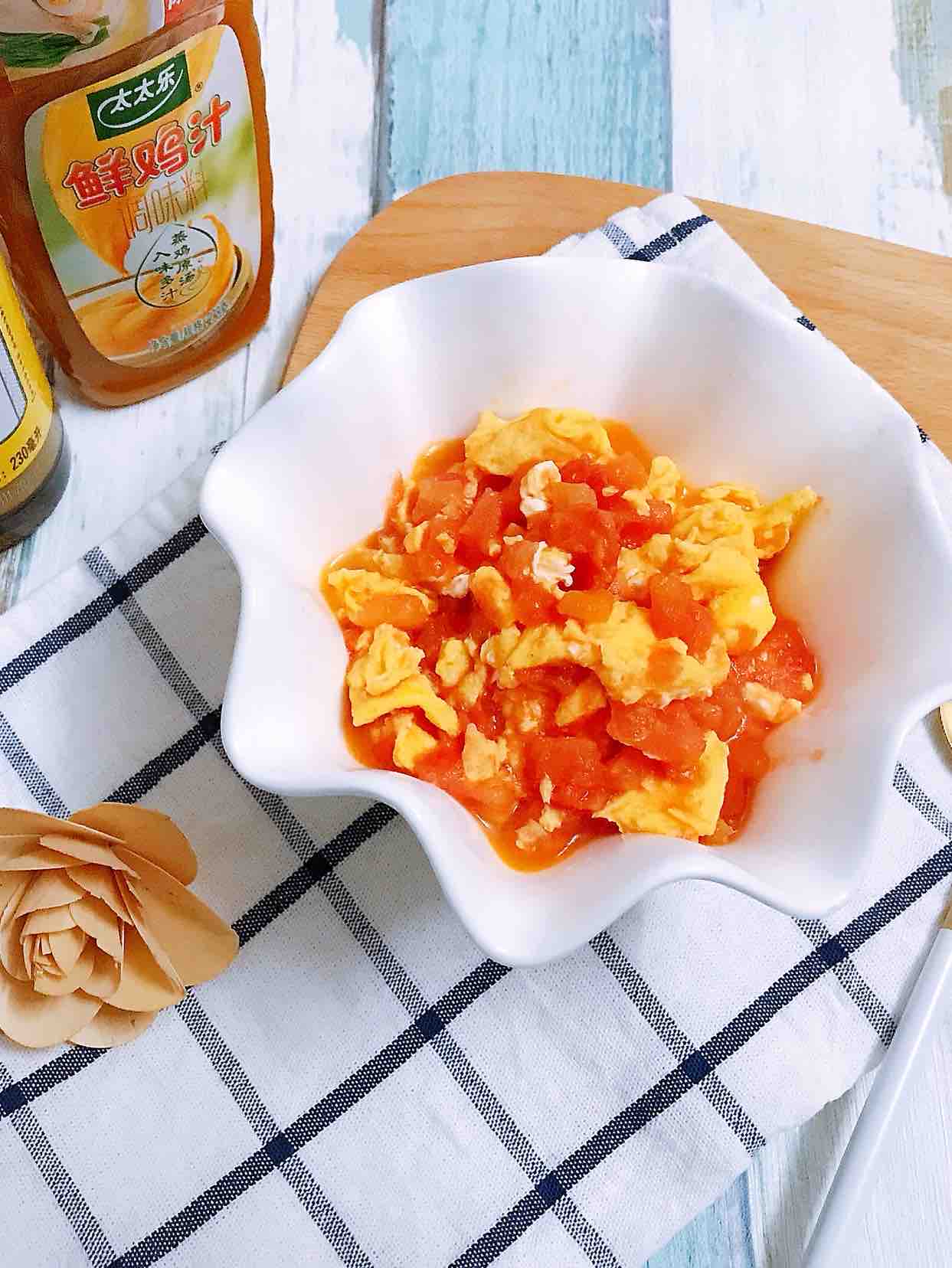 國(guó)民菜番茄炒蛋的做法-咸鮮味炒菜譜