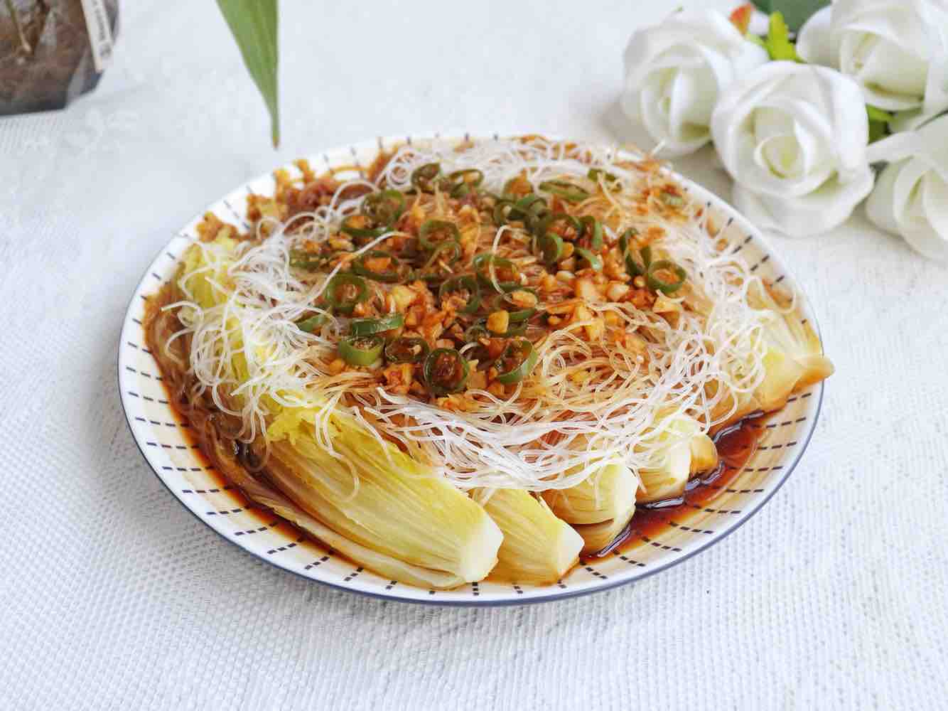 娃娃菜蒸粉絲的做法-家常味蒸菜譜