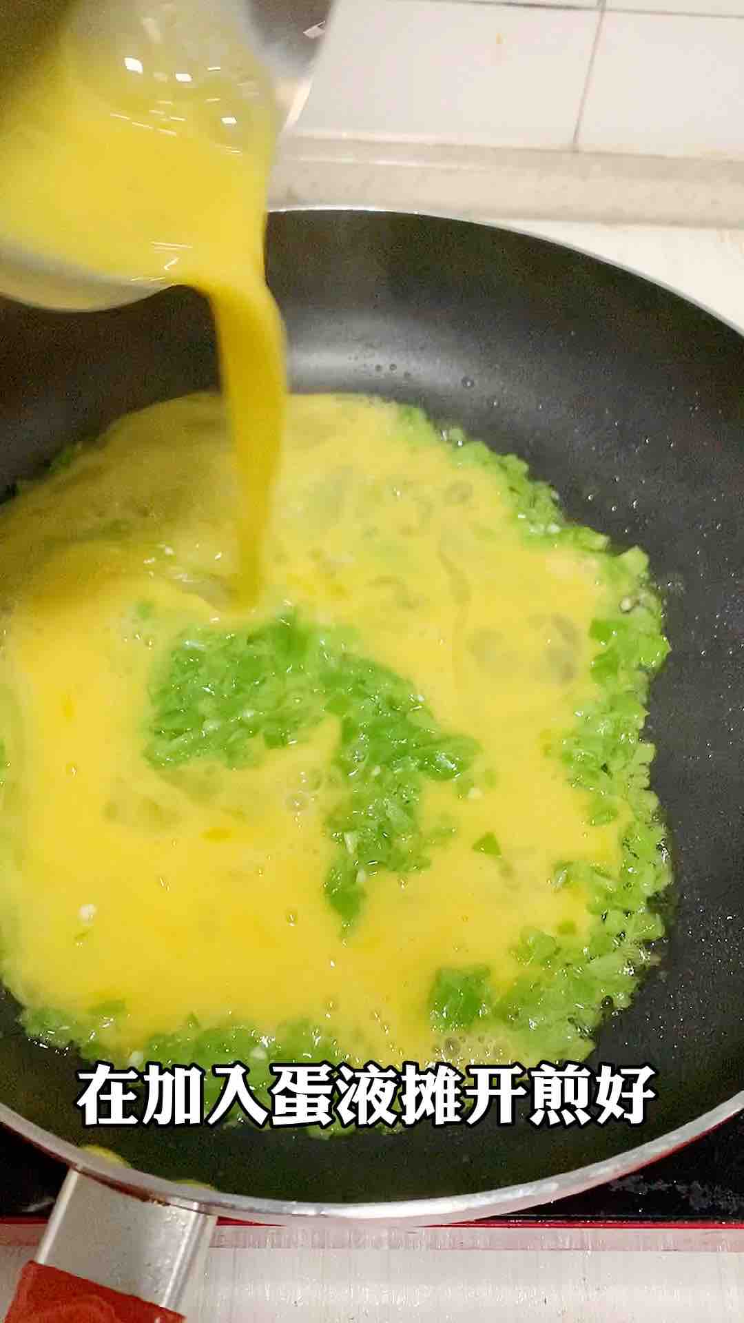 肉松菜椒蛋餅，簡單易做孩子喜歡的做法-家常味煎菜譜