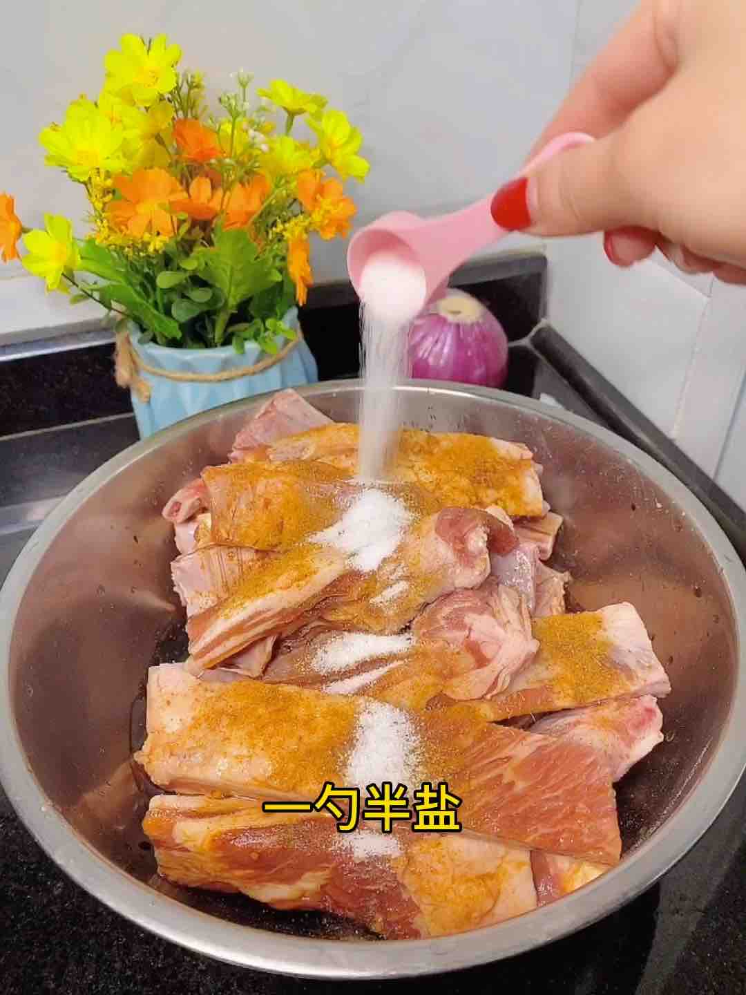 年菜大咖，3斤爆香紅燒的做法-家常味燉菜譜